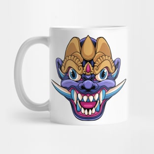 Balinese Mask Purple Demon Mug